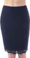 stylish and versatile: phistic women's navy lace pencil skirt in size 6 logo