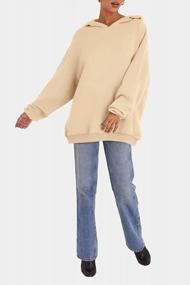 img 1 attached to EFAN Women'S Oversized Fleece Hoodies: Casual Long Sleeve Pullover For Fall & Winter - Loose, Lightweight Sweatshirts With Hood