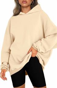 img 4 attached to EFAN Women'S Oversized Fleece Hoodies: Casual Long Sleeve Pullover For Fall & Winter - Loose, Lightweight Sweatshirts With Hood