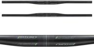 ritchey wcs 2x carbon flat handlebar for mountain, adventure, and gravel bikes - lightweight carbon, 31.8mm clamp diameter, 710mm width logo