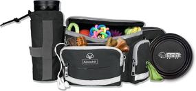 img 3 attached to 🐶 Ainmhit Dog Training Treat Pouch with Collapsible Water Bowl, Poop Bag Dispenser, and Bottle Holder - Adjustable Waist Strap - Black