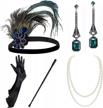 babeyond 1920s flapper costume set with headband, pearl necklace, gloves, and more! logo
