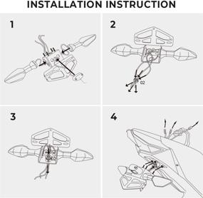 img 2 attached to 🏍️ KEMIMOTO Ninja 400 Fender Eliminator & License Plate Bracket for 2021 Z400 and Ninja 250 (2018-2021) - Compatible & Reliable!