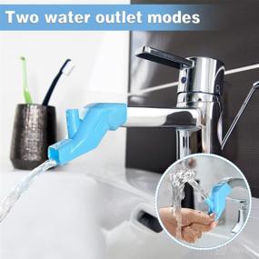 img 2 attached to 🚰 6Pcs Silicone Faucet Extender Set - Travel Portable Sink Water Tap Spout Extension Device for Kids, Toddlers - Enhances Handwashing, Tooth Brushing, Mouthwash