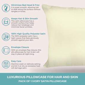 img 1 attached to 💤 Satin Pillowcase for Hair and Face - Spasilk: Queen/Standard, King - Satin Hair Pillow - Beauty Pillowcases