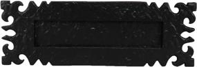 img 3 attached to SKANDH Iron Black Antique с порошковым покрытием 12 "X4" почтовый ящик для письма для входной двери