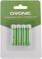 ovonic aaa high-capacity rechargeable batteries 4 pack pre-charged - seo optimized product name logo