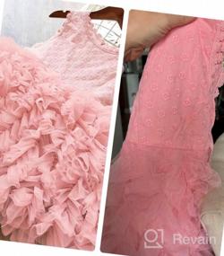 img 5 attached to Платье с пачками и дизайном цветка NNJXD для маленькой девочки на свадебные вечеринки.