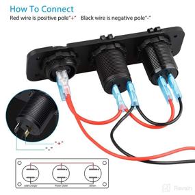 img 3 attached to 🔌 Linkstyle 4-in-1 Charger Socket Panel with QC 3.0 12V Dual USB, LED Digital Voltmeter, Cigarette Lighter Socket Splitter, and LED Lighted Rocker Toggle Switch for Truck Car Marine Boat RV