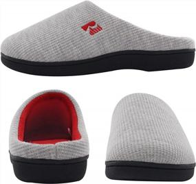 img 2 attached to Memory Foam Slippers For Women: RockDove Original Two-Tone Design