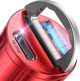 img 4 attached to AINOPE USB C Car Charger Adapter 60W - Fast Charging, PD 30W & QC 30W, Flush Fit & All Metal, Compatible with iPhone Samsung & All Smartphones