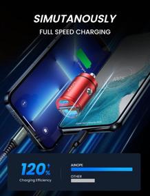 img 2 attached to AINOPE USB C Car Charger Adapter 60W - Fast Charging, PD 30W & QC 30W, Flush Fit & All Metal, Compatible with iPhone Samsung & All Smartphones