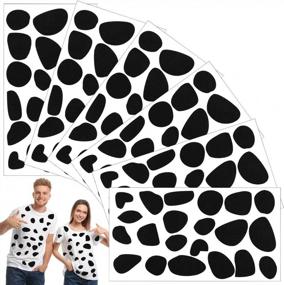 img 4 attached to 6 Sheets Adhesive Felt Pads Spotty Dog Style Felt 🐶 Irregular Shape DIY Felt for Halloween Costume and DIY Projects in Black