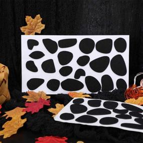 img 1 attached to 6 Sheets Adhesive Felt Pads Spotty Dog Style Felt 🐶 Irregular Shape DIY Felt for Halloween Costume and DIY Projects in Black