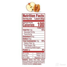img 2 attached to 🌰 Happy Baby Organics Nutty Blends, Apple and Walnut Butter, 3 oz (Pack of 8)