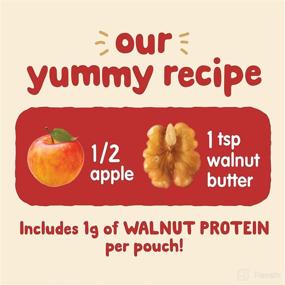 img 1 attached to 🌰 Happy Baby Organics Nutty Blends, Apple and Walnut Butter, 3 oz (Pack of 8)