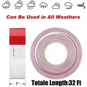 img 3 attached to 🚧 Enhance Vehicle Safety with TYLife Reflective Tape: DOT-C2 Red/White Waterproof Conspicuity Safety Tape for Vehicles, Trailers, Boats, Signs (2 in x 32ft)
