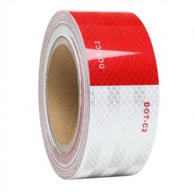 img 4 attached to 🚧 Enhance Vehicle Safety with TYLife Reflective Tape: DOT-C2 Red/White Waterproof Conspicuity Safety Tape for Vehicles, Trailers, Boats, Signs (2 in x 32ft)