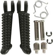 black front motorcycle footpegs footrests pegs sider for yamaha yzf r6 1999-2012 yzf r1 1998-2014 r6s 2003-2008 логотип