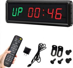 img 4 attached to BTBSIGN LED Interval Timer Count Down/Up Clock Stopwatch With Remote For Home Gym Fitness