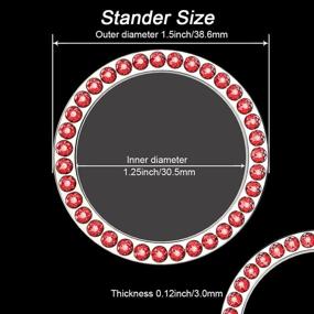 img 3 attached to 2шт красный кристалл горный хрусталь кольцо для украшения автомобиля
