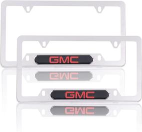 img 1 attached to 2Pcs License Plate Frames GMC