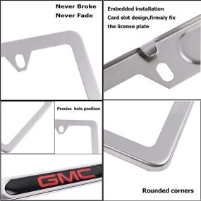 img 2 attached to 2Pcs License Plate Frames GMC