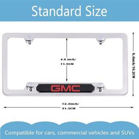 img 3 attached to 2Pcs License Plate Frames GMC