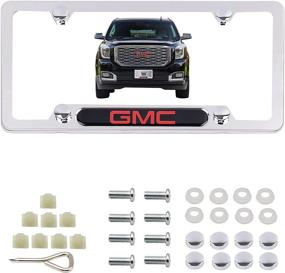 img 4 attached to 2Pcs License Plate Frames GMC