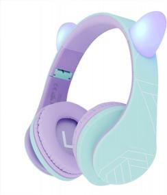 img 4 attached to PowerLocus Kids Headphones Over-Ear, Bluetooth Wireless Headphones For Kids,With Microphone, Safe 85DB Volume Limited, Foldable With Carry Case, Audio Cable, Micro SD Mode For Online Classes,PC,Phones