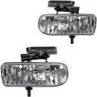 a abigail driving fog lights lamps replacement for 1999-2002 gmc sierra & 2000-2006 gmc yukon pickup truck suv with 880 12v 27w halogen bulbs 10385054, 10385055, gm2592110, gm2593110 (clear lens ) logo