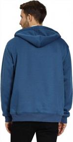 img 3 attached to Mens Sherpa Lined Hoodie Jacket Zip Up Thermal Fleece Sweatshirt Full Zip Hooded