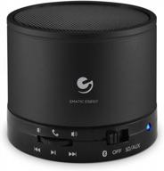 wireless bluetooth speaker & speakerphone by ematic - compatible with iphone, ipad, ipod, android devices & laptops (black) logo
