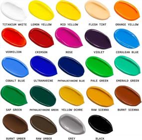 img 2 attached to 24 Color Acrylic Paint Set By FIXSMITH | 0.74 Oz/22 Ml Tubes With Storage Box | Non Fading, Non Toxic Paints For Artists & Kids | Art Supplies For Canvas Wood Fabric Ceramic Crafts Painting.