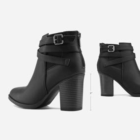 img 1 attached to Step Up Your Style Game With TOETOS Chicago Chunky Heel Ankle Booties For Women