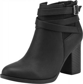 img 4 attached to Step Up Your Style Game With TOETOS Chicago Chunky Heel Ankle Booties For Women