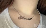 img 1 attached to Custom Personalized Name Necklace with Heart Charm Pendant 📿 - Aoloshow Gold Jewelry for Graduation, Teen Girls, and Women review by Tony Doan