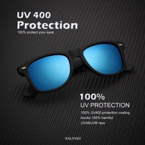 img 2 attached to Stay Stylish And Safe In The Sun With Polarized Sunglasses: 3 Pack Matte Finish, Color Mirror Lens, 100% UV Blocking For Men And Women