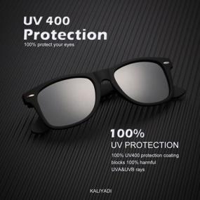 img 1 attached to Stay Stylish And Safe In The Sun With Polarized Sunglasses: 3 Pack Matte Finish, Color Mirror Lens, 100% UV Blocking For Men And Women