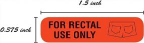 img 1 attached to Rectal Use Only Stickers - Pack Of 500 / 1.5" X .375" Fluorescent Red Stickers With Strong Permanent Adhesive - Ideal For Medical And Healthcare Practices