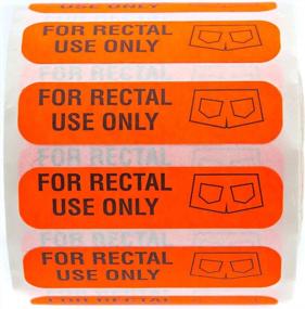 img 3 attached to Rectal Use Only Stickers - Pack Of 500 / 1.5" X .375" Fluorescent Red Stickers With Strong Permanent Adhesive - Ideal For Medical And Healthcare Practices