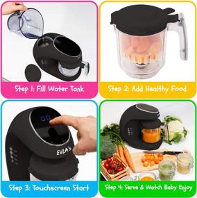 img 3 attached to Baby Food Maker Baby Food Processor Blender Grinder Steamer Cooks & Blends Healthy Homemade Baby Food In Minutes Self Cleans Touch Screen Control 6 Reusable Food Pouches