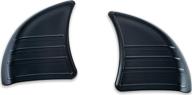 🏍️ kuryakyn 6979 gloss black tri-line inner fairing cover plates for 2014-19 harley-davidson touring & trike motorcycles (1 pair) - motorcycle accent accessory логотип