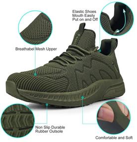 img 3 attached to Non-Slip Breathable Running Shoes For Men - Feethit Lightweight Athletic Sneakers With Slip-On Design For Gym And Tennis