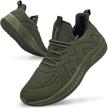 non-slip breathable running shoes for men - feethit lightweight athletic sneakers with slip-on design for gym and tennis logo