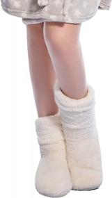 img 3 attached to Cozy Up This Season With FRALOSHA Women'S Super Soft Slipper Sock Booties