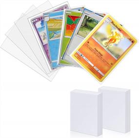 img 4 attached to Sooez 200PCS Clear Card Sleeves For Standard Size Trading Cards & Sports Cards, Soft Card Sleeves Protectors 2-5/8" X 3-5/8", (Baseball, Football, Basketball), Trading Cards Sleeves
