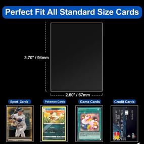 img 3 attached to Sooez 200PCS Clear Card Sleeves For Standard Size Trading Cards & Sports Cards, Soft Card Sleeves Protectors 2-5/8" X 3-5/8", (Baseball, Football, Basketball), Trading Cards Sleeves