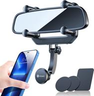 📱 enhanced vicseed magnetic phone mount for car, rear view mirror phone holder [designed for big rear mirrors], powerful magnet cell phone holder car cradle hands free car mount compatible with all mobile devices & vehicles logo