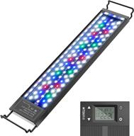 🐠 hitauing led aquarium light timer, programmable auto on & off, 24w full spectrum dimmable fish tank light for 12-18 inch planted aquarium, 7 colors, 10 intensity levels, lcd controller logo